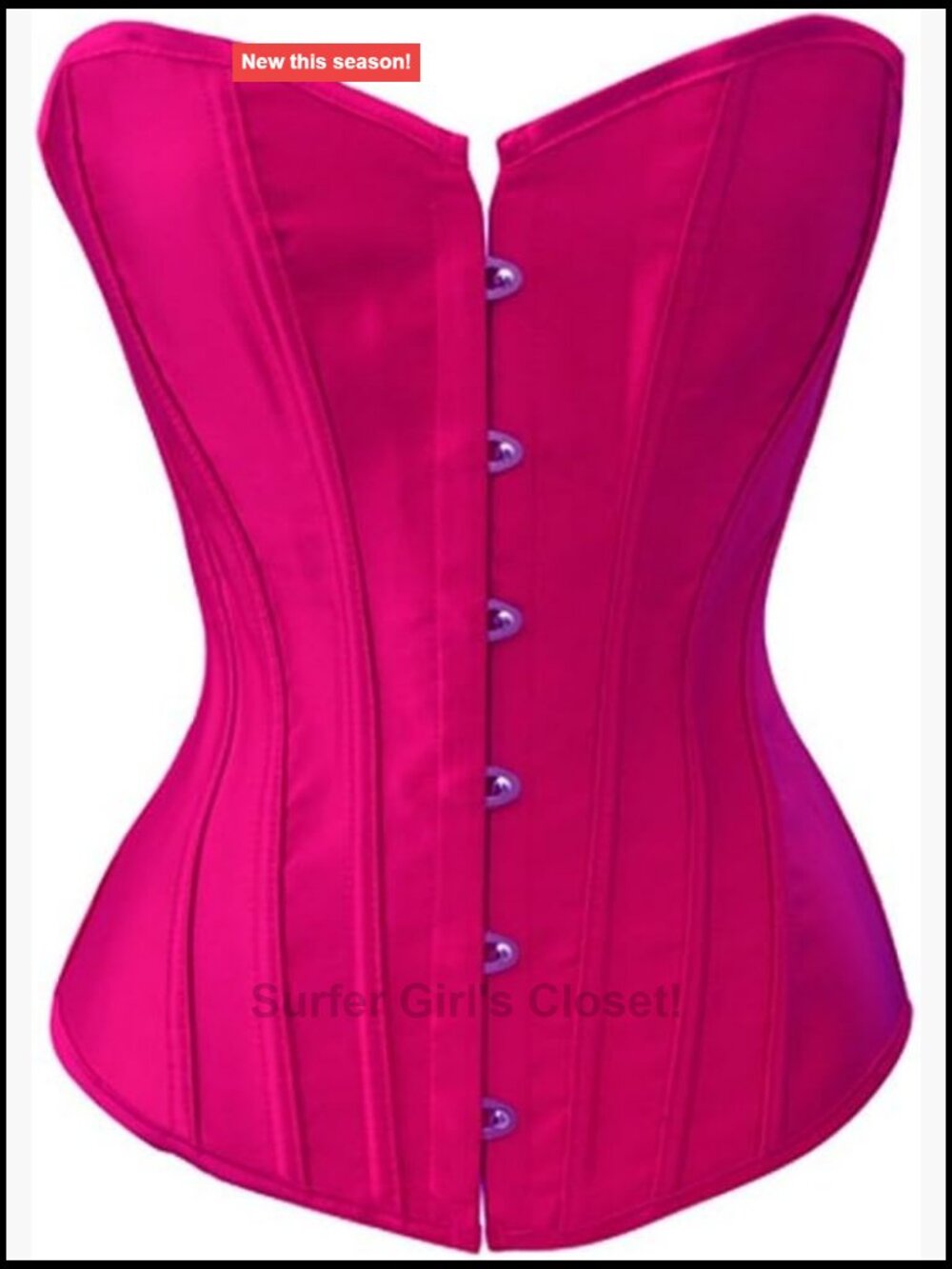 Satin Strong Boned Corset Lace Up Overbust Waist Cincher Bustier Bodyshaper